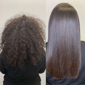 frizz free hair after keratin hair treatment